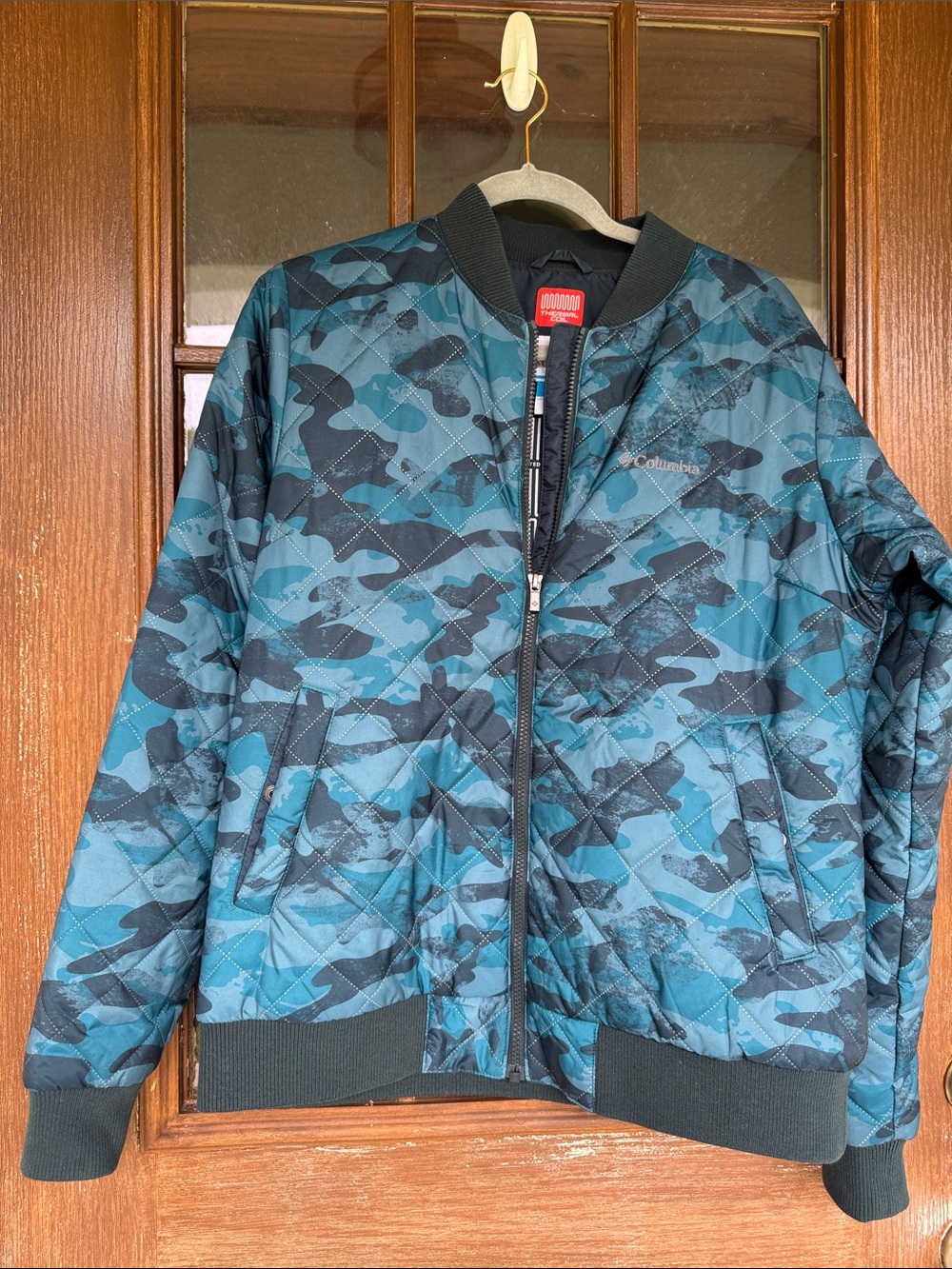 Columbia Women’s Teal & Camo Quilted Bomber Jacket